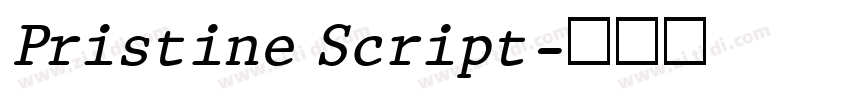Pristine Script字体转换
